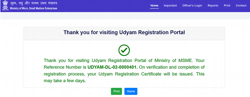 MSME registration of a business with Aadhar Card and PAN Card